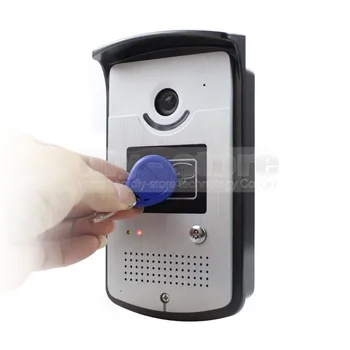 DIYSECUR 10 collu Vadu Video Durvju Tālrunis Durvju Home Security Intercom Sistēma RFID Kamera Nakts Redzamības LED Krāsa