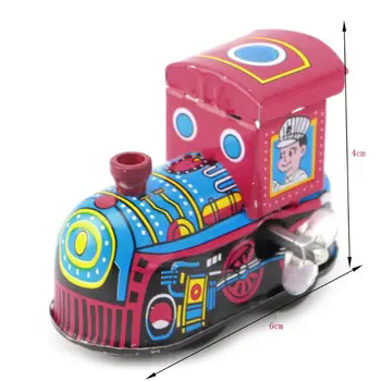 Retro Tvaika Vilcienu, Memuāri Bērniem Vintage Alvas Rotaļlieta Pulksteņa, Rotaļlietas, Dāvanu
