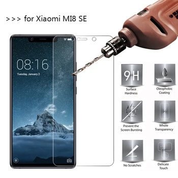 500pcs Rūdīta Stikla Ekrāna Aizsargs Xiaomi Mi 9 8 SE 8X Pro 6 Plus 6X 9T 9X CC9 CC9E Aizsargājošu Plēvi Ar Melno Paketi