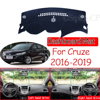 Par Chevrolet Cruze 2016 2017 2018 2019 MK2 Anti-Slīdēšanas Paklājiņš Paneļa Vāciņu Pad Saulessargs Dashmat Paklāju Anti-UV Auto Piederumi
