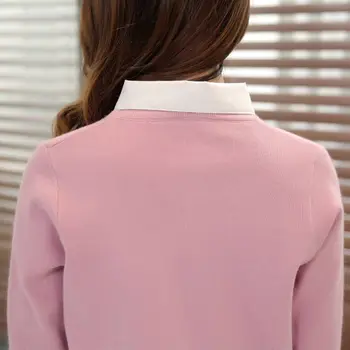 Sieviešu Pieaugušo Noņemams Pielāgot Atloks, Krekls ar Viltus Apkakles Modes vienkrāsainu Nepatiesu Blūze Neckwear Apģērba Piederumi 50PF