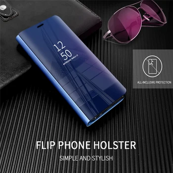 Smart Mirror Flip Case For Mi Xiaomi 10 Pro Lite 10T 9 SE, Ņemiet vērā, 10 CC9 A3 Ultra Pocophone M3 F1, F2 M2 X3 NFC Tālruņa Vāciņu Būtiska