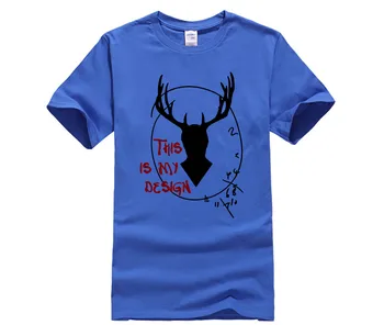 Hannibal Tas ir mans dizains, T krekls Vīriešiem Vasarā Hip Hop kokvilnas Vēstuli Iespiests T-Vīriešu krekls ar Īsām Piedurknēm Briedis Top Tees