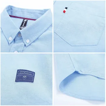 Pionieru Nometne Kokvilnas Oxford Krekls Vīriešu Slim Fit Krekls Vienkārši Atbilstošo Zīmolu Apģērbu Mīkstu