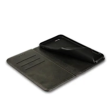 IPhone 8 Plus PU Ādas Magnētisko Gadījumā Teļš Graudu Seifs gadījumā ar Kartes Slots Anti-Knock apvalks iPhone 7 Plus coque capa