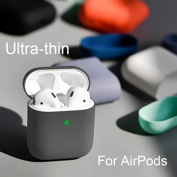 Mīksts Silikona Case For Apple Airpod 1/2 Aizsardzības Bluetooth Bezvadu Austiņas Vāks Apple Gaisa Pākstis Gadījumos Uzlādes Lodziņu, Somas