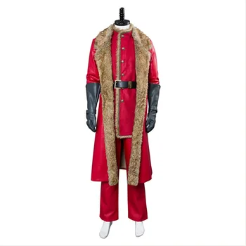 Ziemassvētku Hronikas Santa Claus Cosplay Costuem Sarkans Apģērbs Pilns Uzvalks Halloween, Ziemassvētku Cosplay Kostīmi