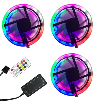 RGB Šasija Fan 120mm Dzesētājs Dzesēšanas Ventilators ar vadības Datoru Krāsas Krāsains Dzesēšanas Ventilators Šasijas