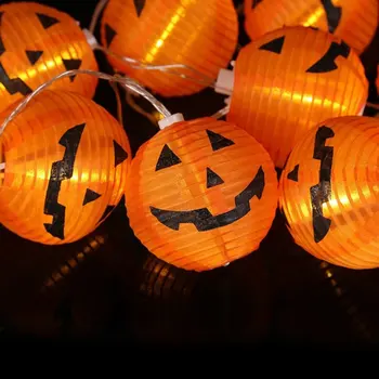 Halloween Dekorēšanai Ārā Ūdensizturīgs Ķirbju Laternu Akumulatora Kaste Puse Led Gaismas Stīgu Dekoratīvās Lampas