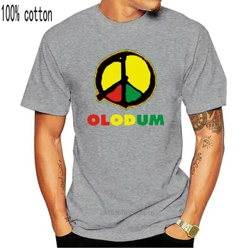 Jaunu OLODUM Brazīlijas Mūziku Retro Miera Logo Vīriešu Melns T-Krekls, Izmērs S-3XL TEE Kreklu Jaunas Smieklīgi Kokvilnas