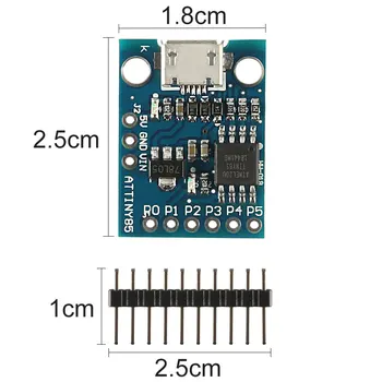 ATtiny85 ATtiny Digispark Kickstarter Micro USB Attīstības padomes Modulis Arduino IIC I2C TWI SPI Zemas Jaudas Mikrokontrolleru