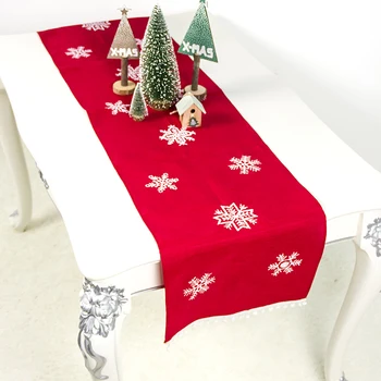 40cm x 180cm Ziemassvētku Galda Karogu Santa Claus Elk Sniegpārslas Drukāt Vienkāršā Mājas Dekorēšanai Ziemassvētku Rotājumu 3 Stili 2019 Jaunas
