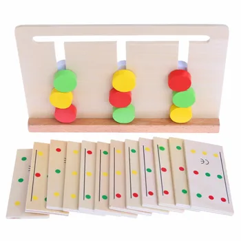 Koka Montessori Taustes Materiālu, Krāsu Šķirošanas Spēli Izglītības Rotaļlieta, Lai Mazulis