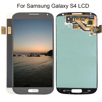 Testēti Super AMOLED Samsung galaxy S4 gt i9500 i9505 i337 i545 LCD Ekrāns Digitizer Balta, Zila, Melna Nomaiņa