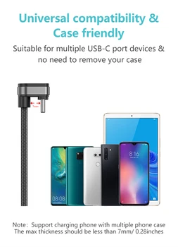 KUULAA Neilona USB C Kabeli 180 Grādu Ātru Lādētāju, USB C Tipa Kabeli Xiaomi Mi 8 Samsung Galaxy S9 Plus Mobilais Tālrunis