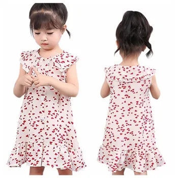 Modes Vasaras Bērnu, Meiteņu Kleitu Augļu Modes Modelis Bez Piedurknēm Kleita Bērnu Apģērbu Toddler Gājienā Sundress