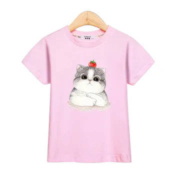 Modes multfilmas bērniem krekls baby girl īsām piedurknēm kleita Unicorn t kreklu, kokvilnas gadījuma bērnu drēbītes, Jaunas vasaras drukāt tshirts