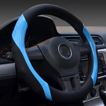 Automašīnas salona Aizsardzību, aksesuāri, modes black orange blue komfortu Racionalizēt stila dizaina Auto Stūres Rats Segumu neslīdošs