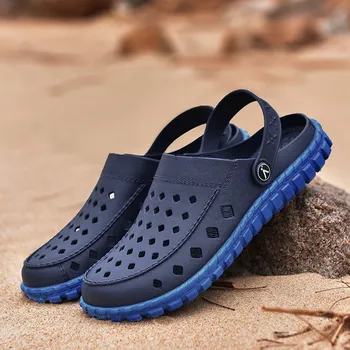 SAGACE Vīriešu seklu bedrīšu apavi āra pludmales apavus, vasaras gadījuma mīksta grunts neslīdoša ērtas čības jaunu ierakstu 2020