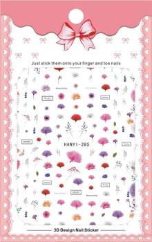 1 Lapa, Zieds, Nagu Uzlīmes, Japāņu Dizaina Līmi 3D Nagu Uzlīmes Šarmu Slaidu DIY Nail Art Rotājumi, Manikīra Instrumenti,