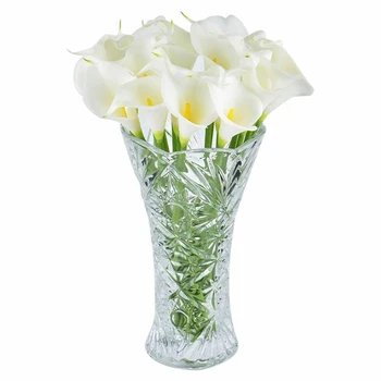 Kalla Lilija Pu Mini Pušķi, Kāzu Dekorēšana Mākslīgo Ziedu Viltus Ziedu Fotogrāfijas Apdare Balts