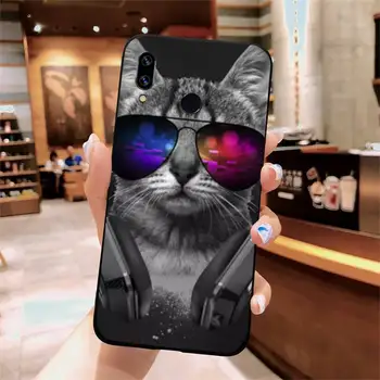 Kaķis gudrs dzīvnieks Smieklīgi coque Phone Gadījumā Xiaomi Redmi piezīme 7 8 9 t k30 max3 9 s 10 pro lite