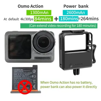 Mobilais Jauda Banka Akumulatoru Lādētāju, USB Uzlādes Kabelis priekš DJI Osmo Darbība