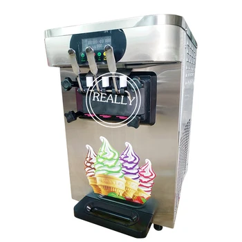 110V/ 220V TRĪS Flavors 18L-22L/H Tirdzniecības Mīksta saldējuma Mašīna Sweet Ice Cream Maker Ice Cream Maker