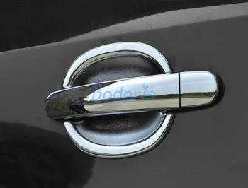 Auto ABS Chrome rīkoties seguma Durvju Roktura Ārējo Bļodas Liešanas Apdares 2009-Par Volkswagen VW Tiguan Piederumi