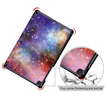 Jaunu Krāsotas Magnētisko Smart Cover for Samsung Galaxy Tab S5E 10.5 T720 Gadījumā SM-T725 Ādas Gadījumā Tablet Stand Trifold Fundas