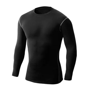 Vīriešu Kompresijas Krekli 3D Krekls ar garām Piedurknēm Ātri Sausas Elpojošs Fitnesa Vīriešu Krekls, garās Zeķes Zīmolu Apģērbu Plus Lieluma 4XL