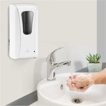 1000ML bezkontakta automātiskais ziepju dozators ar infrasarkano kustības sensoru trauku mazgāšanas šķidruma brīvroku ziepju dozators vannas virtuves