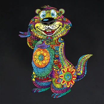 Koka Karikatūra Koka Lauvas/Koala /Tiger/Groundhog/Dizains/Pūķis Lielie Bērni Rotaļu Mājas Puzzle Gabalus Jigsaw Dāvanu Spēles Un Puzles