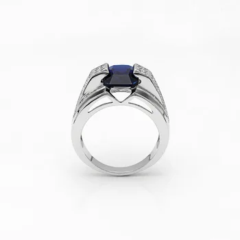 2017 Veicināšanas vintage white, royal blue cz akmens sudraba pārklājumu gredzeni mīļāko sieviešu rotaslietas puse saderināšanās ir laulības gredzens