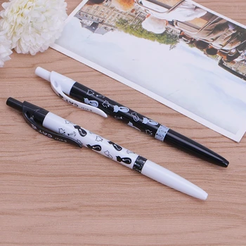 2 Gab 0,5 mm Gēla Lodīšu Pildspalvu Nospiediet Tips Zila Tinte Comfort Grip Gluda Rakstīšana