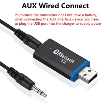 USB Bluetooth 5.0 Audio Raidītājs Uztvērējs Adapteris 3.5 mm, TV PC Automašīnas AUX 3.5 mm Stereo AUX Ligzdu Austiņas Skaļruni
