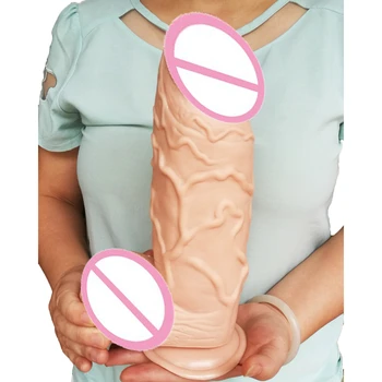 Kucēns Spēlēt seksa rotaļlietas sievietēm milzīgu, biezu mīkstuma Dildo, reāli dzimumlocekļa lielu Dong Liels Gailis Dick Pieaugušo Erotiska Ielikt Seksa Produkta