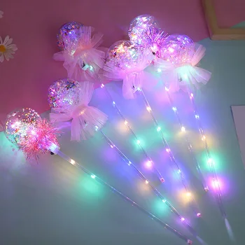 Gaisma-up Burvju Bumbu Zizli Glow Stick LED Rotaļlietu Dzimšanas dienas Princese Halloween