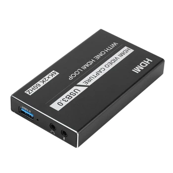 Mini Video Capture Karte, USB 3.0, HDMI 1080P 4K Grabber Ierakstīt Lodziņā OBS Notveršanā Spēle Spēle Capture Karti Live Augstas Izšķirtspējas