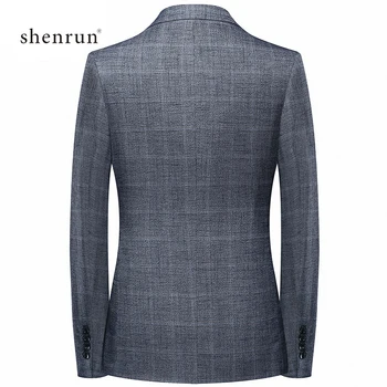SHENRUN New Augstas Kvalitātes Smart Modes Pelēkā Biznesa Gadījuma Uzvalks, Žakete, žaketes Vīriešiem,Vīriešu Bleizeri Hombre ikdienas Jakas uzvalki