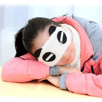 Gudrs Portatīvo Mīksta Karikatūra Panda Eyeshade Miega Spa Miega Acu Maska Acu Blinder Akls Dodas Gulēt Atpūtas Piederumi