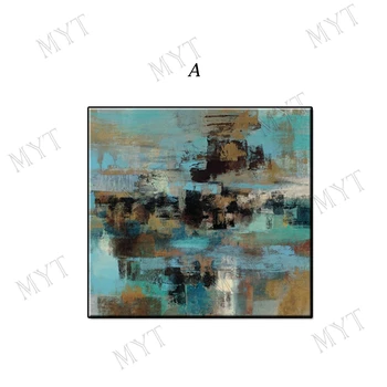Karstā pārdošanas Mūsdienu Rokām apgleznotas anotācija Eļļas Glezna Uz Audekla zila ainava Sienas Mākslas ainu, viesistaba, mājas Dekoru bez rāmīša