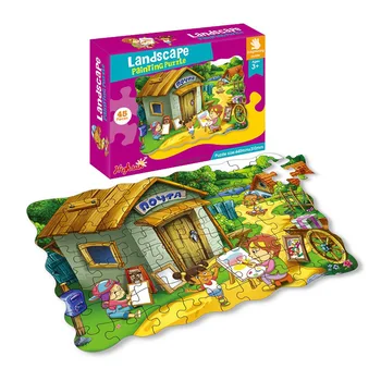 Bērnu 45pcs Koka Rotaļlietas Puzzle Bērniem, Rotaļlietas, Multiplikācijas filmu Dzīvnieku Koka puzle Bērnu Agrīnās Izglītības Mācību Rotaļlietas Bērniem