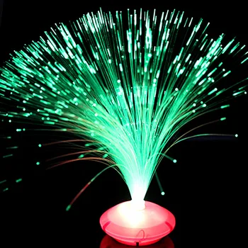1PC Jaunums Krāsu Mainās LED Optiskās Šķiedras Nakts Gaismas Lampas Statīvs Dekors Bērniem Ziemassvētku Dāvanu nakts lampas