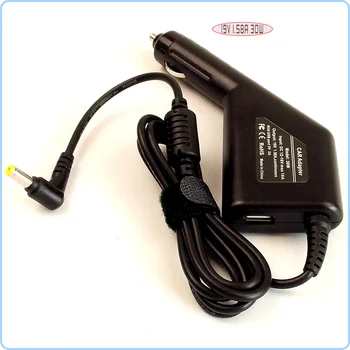 Klēpjdators Auto DC Adapteris Lādētājs Barošanas + USB Ports Acer Aspire One 531H 532H 532G 751H D150 D250 D255 D257 D260