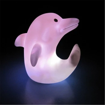 LAIDEYI 7-Krāsu Maiņa Delfīnu LED Nakts Gaismas Lampa Ar Akumulatoru, Tualetes Gaismas Ziemassvētku Rotājumi Piliens Kuģniecība