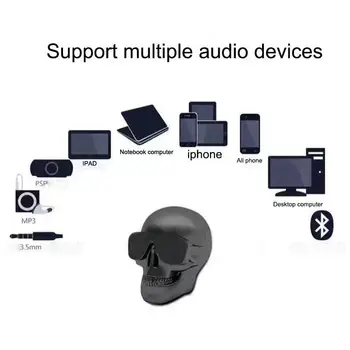 Galvaskausa Mini Portatīvo Bezvadu Bluetooth 4.0 Galvenais Skaļrunis, Stereo Skaļrunis, Unikālu Uzlabota Bass HD Skaņas