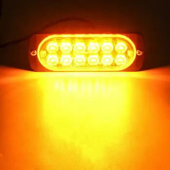 2gab Dzintara 12 36W LED Gaismas Josla Auto Kravas Bīstamības Bāku Brīdinājuma Signālu Gaismas Lampas