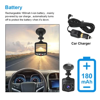 Mini Automašīnas DVR Kamera Nakts Redzamības G-sensors Dash Cam Ieraksti Loop Ierakstīšanas Video Registrator Videokamera Full HD 1080P Dashcam