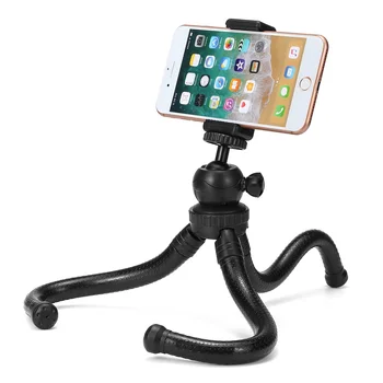 Mini Elastīgu Sūklis Astoņkāji Statīva Turētājs iPhone Samsung Salokāms Mobilā Tālruņa Darbvirsmas Turētāja Statīvus, par Gopro Kameru